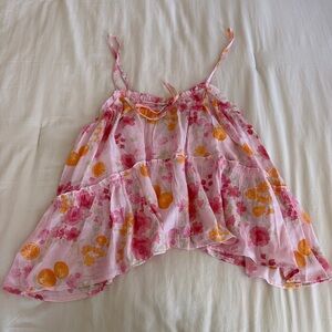 Pink Francesca’s flowy floral tank
